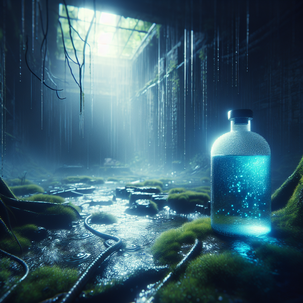 Eau germicide dans les endroits très humides