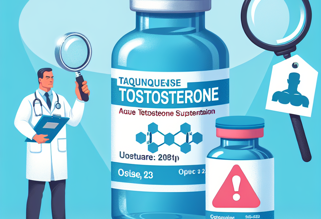Détermination d'une suspension de testostérone (aqueuse) falsifiée