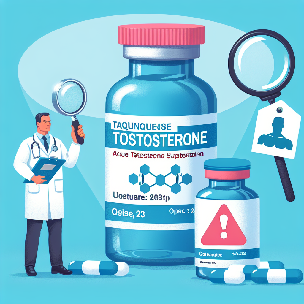 Détermination d'une suspension de testostérone (aqueuse) falsifiée