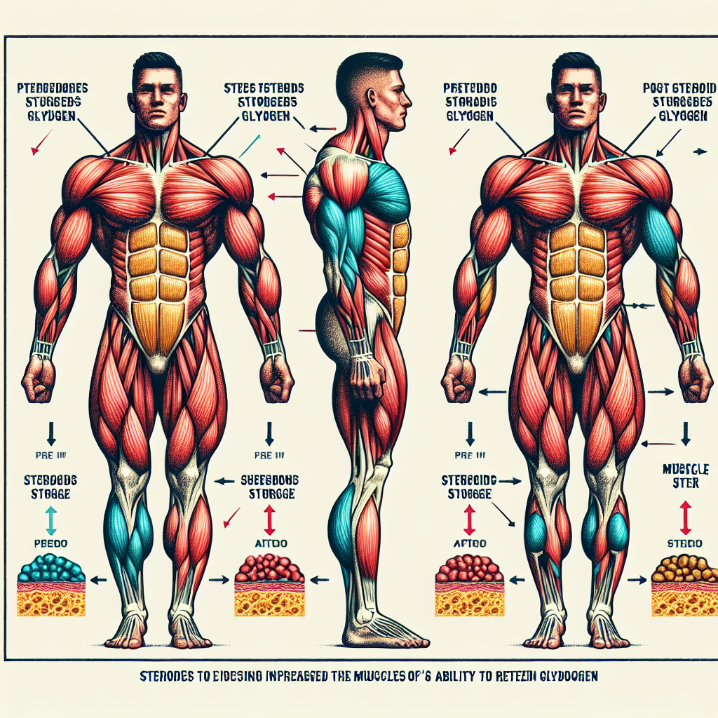 Stéroïdes et augmentation de la capacité à retenir le glycogène musculaire
